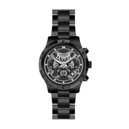 U.S Master Polo Club USM-EK05-BK-BK Butterfly Clasp & Metal Bracelet Men Watch